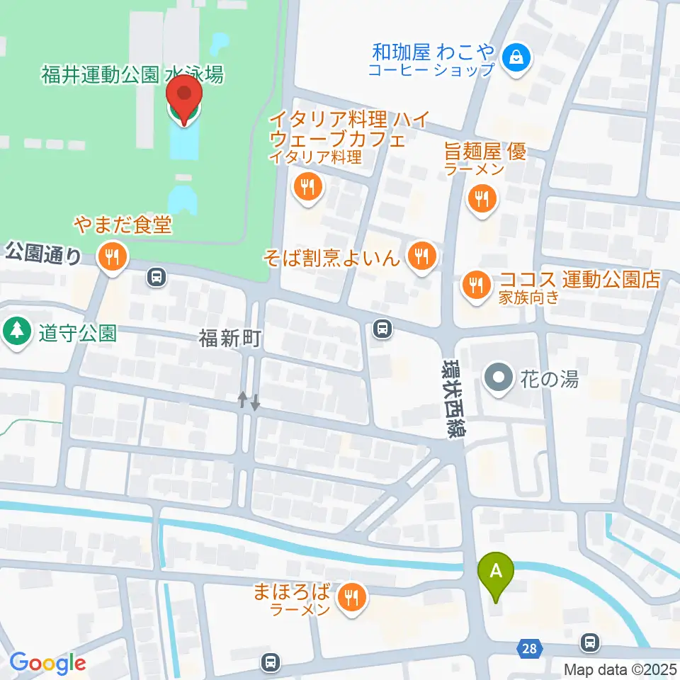 福井県営水泳場周辺のホテル一覧地図