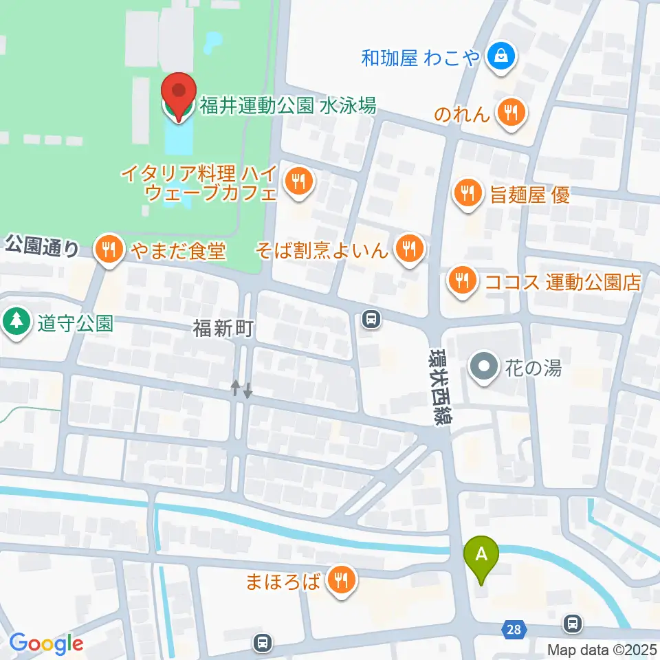 福井県営水泳場周辺のホテル一覧地図