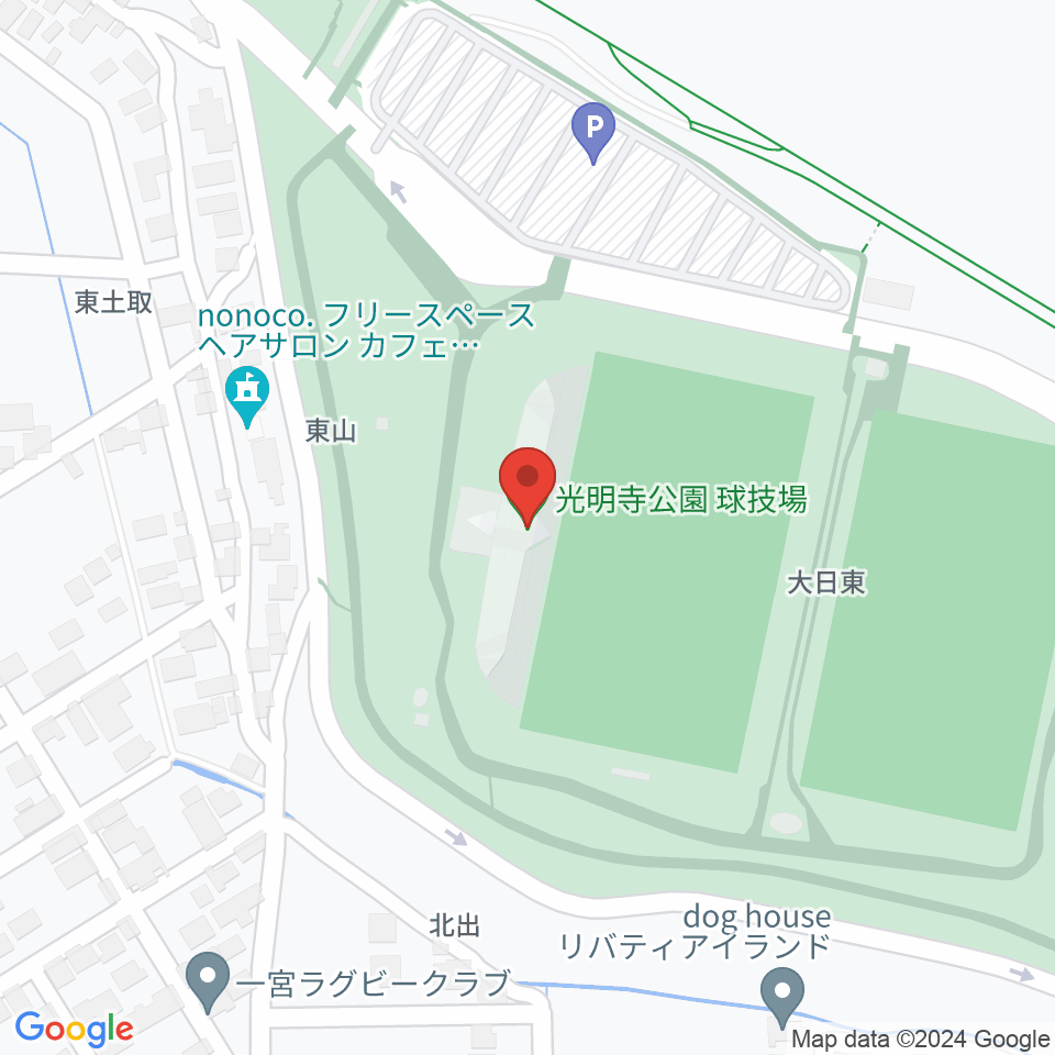 光明寺公園球技場周辺のホテル一覧地図