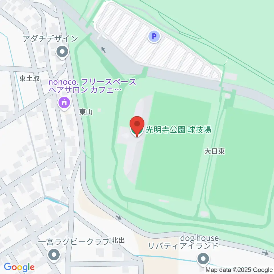 光明寺公園球技場周辺のホテル一覧地図