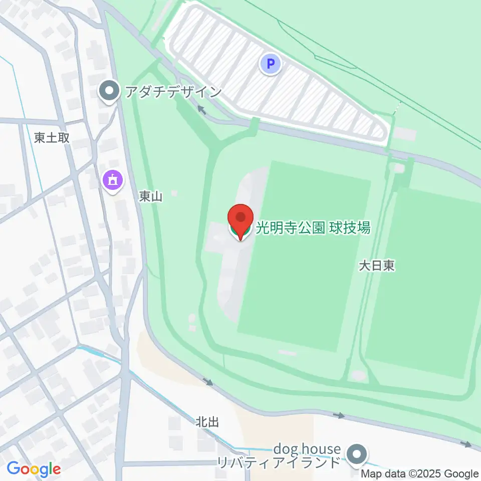 光明寺公園球技場周辺のホテル一覧地図