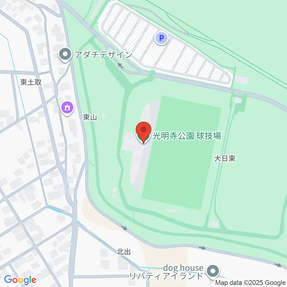 光明寺公園球技場周辺のホテル一覧地図