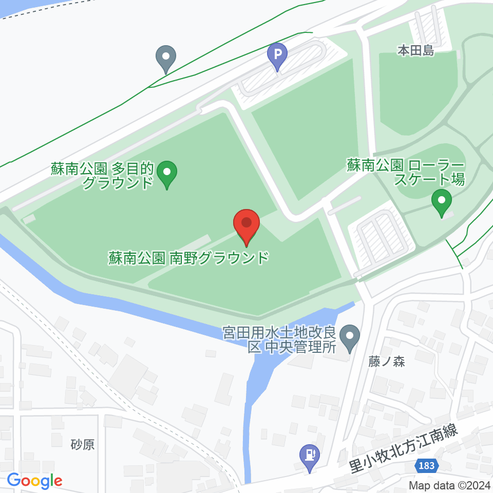 蘇南公園南野グランド周辺のホテル一覧地図