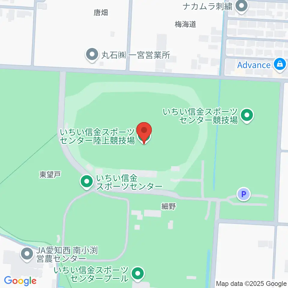 いちい信金スポーツセンター陸上競技場周辺のホテル一覧地図