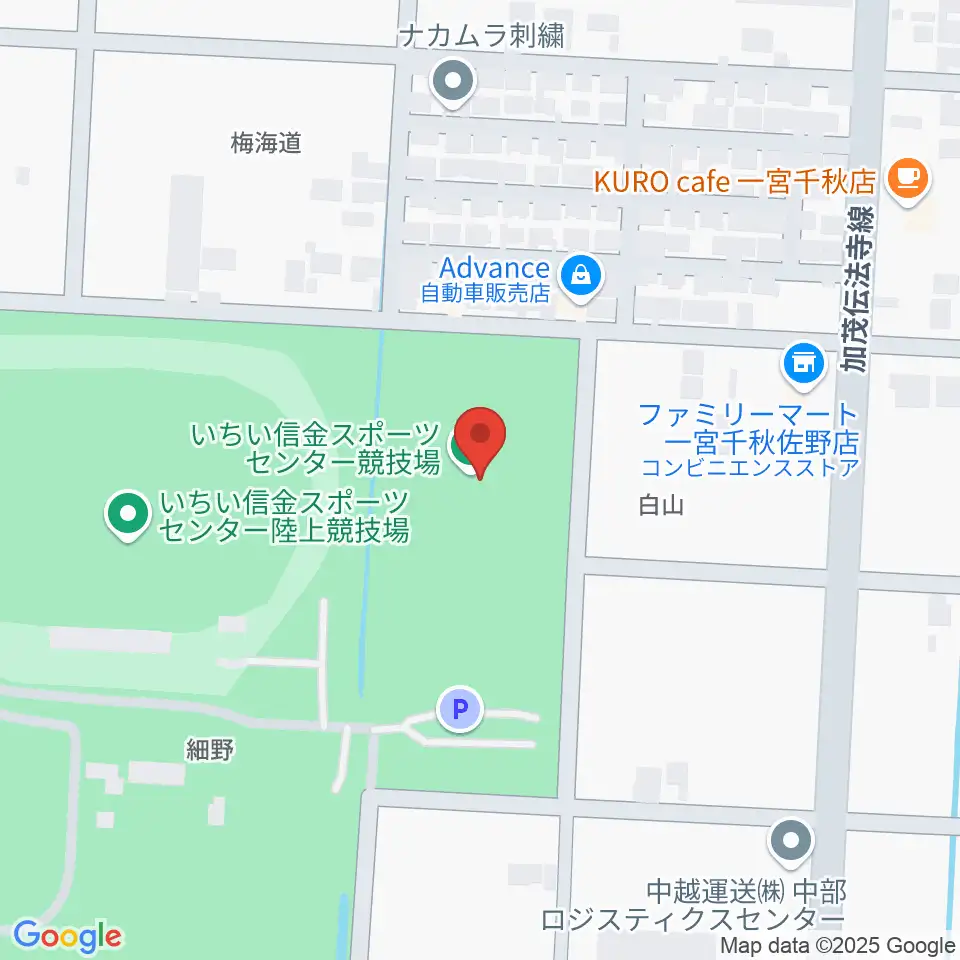 いちい信金スポーツセンター多目的競技場周辺のホテル一覧地図