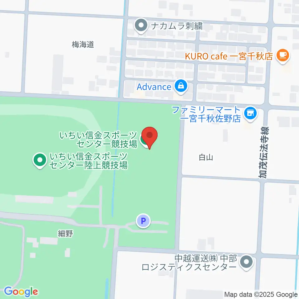 いちい信金スポーツセンター多目的競技場周辺のホテル一覧地図
