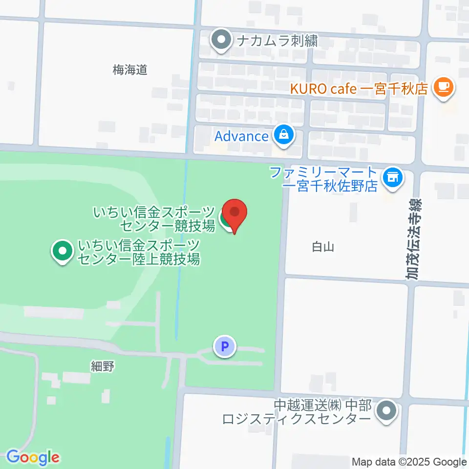 いちい信金スポーツセンター多目的競技場周辺のホテル一覧地図