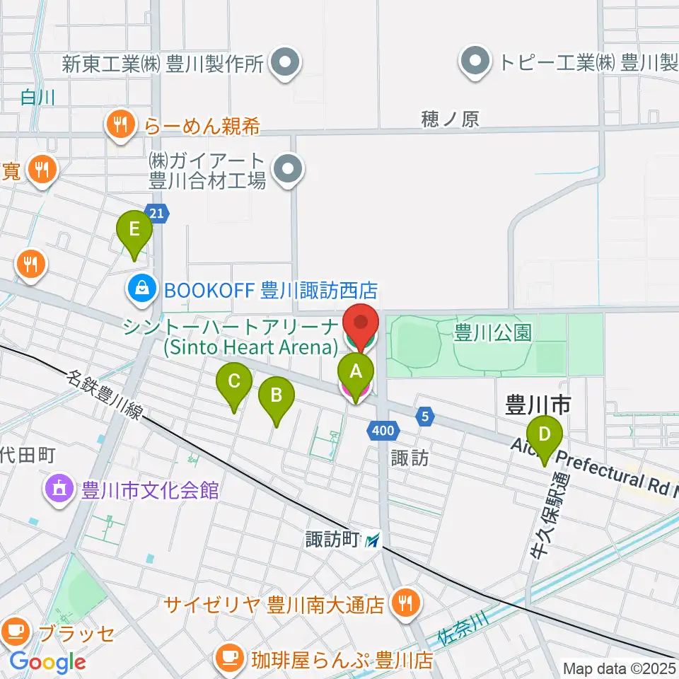 シントー ハート アリーナ周辺のホテル一覧地図