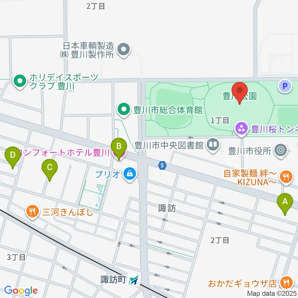 OKAKENアスリートフィールド周辺のホテル一覧地図