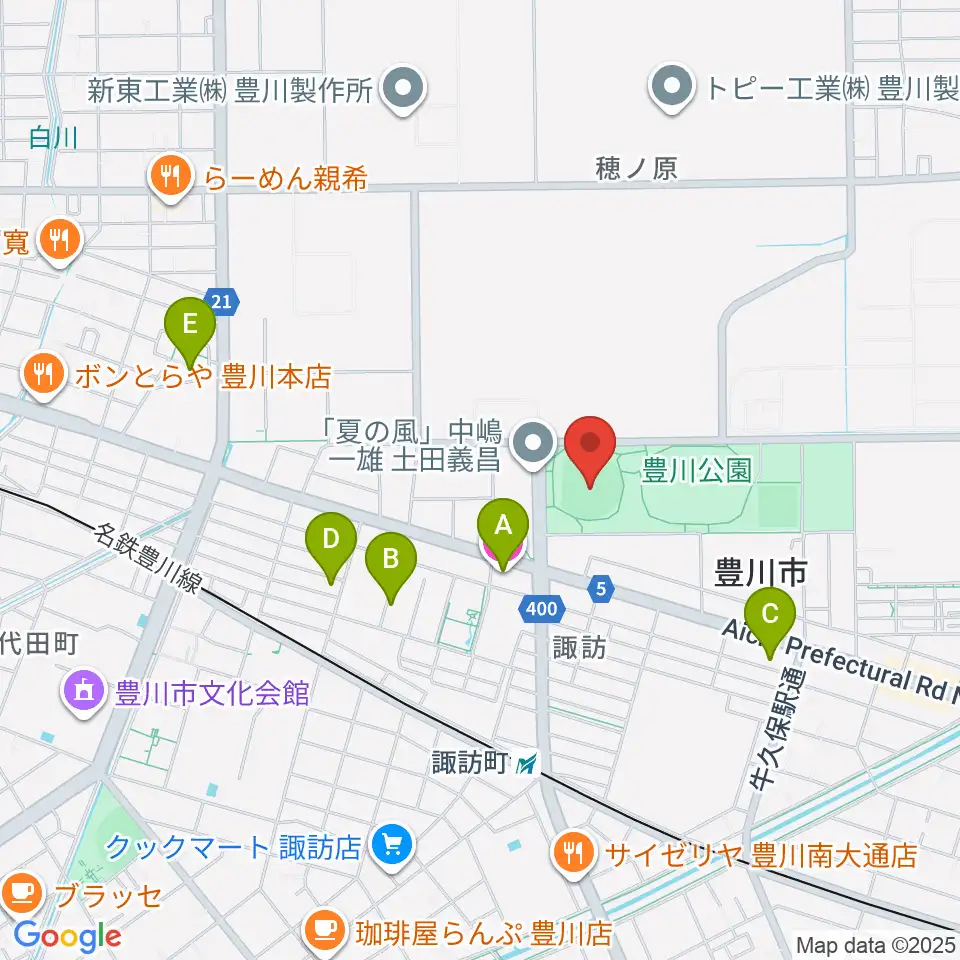 かわしんビクトリースタジアム周辺のホテル一覧地図