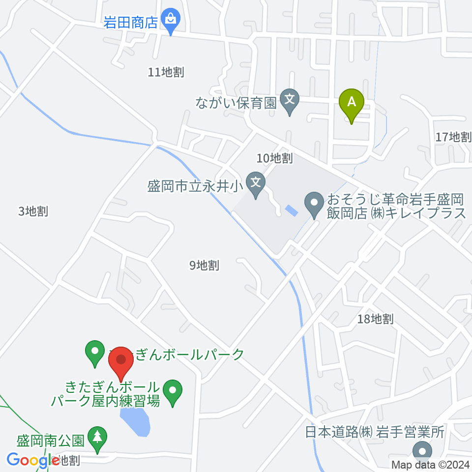 きたぎんボールパーク周辺のホテル一覧地図