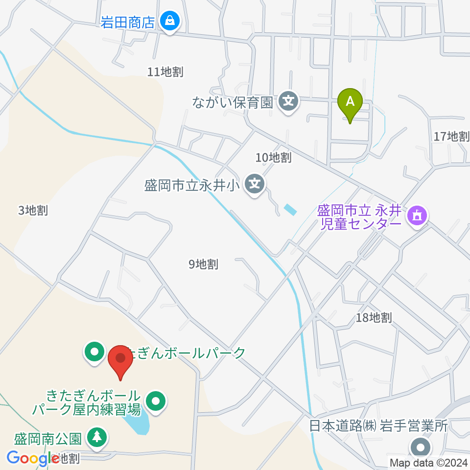 きたぎんボールパーク周辺のホテル一覧地図