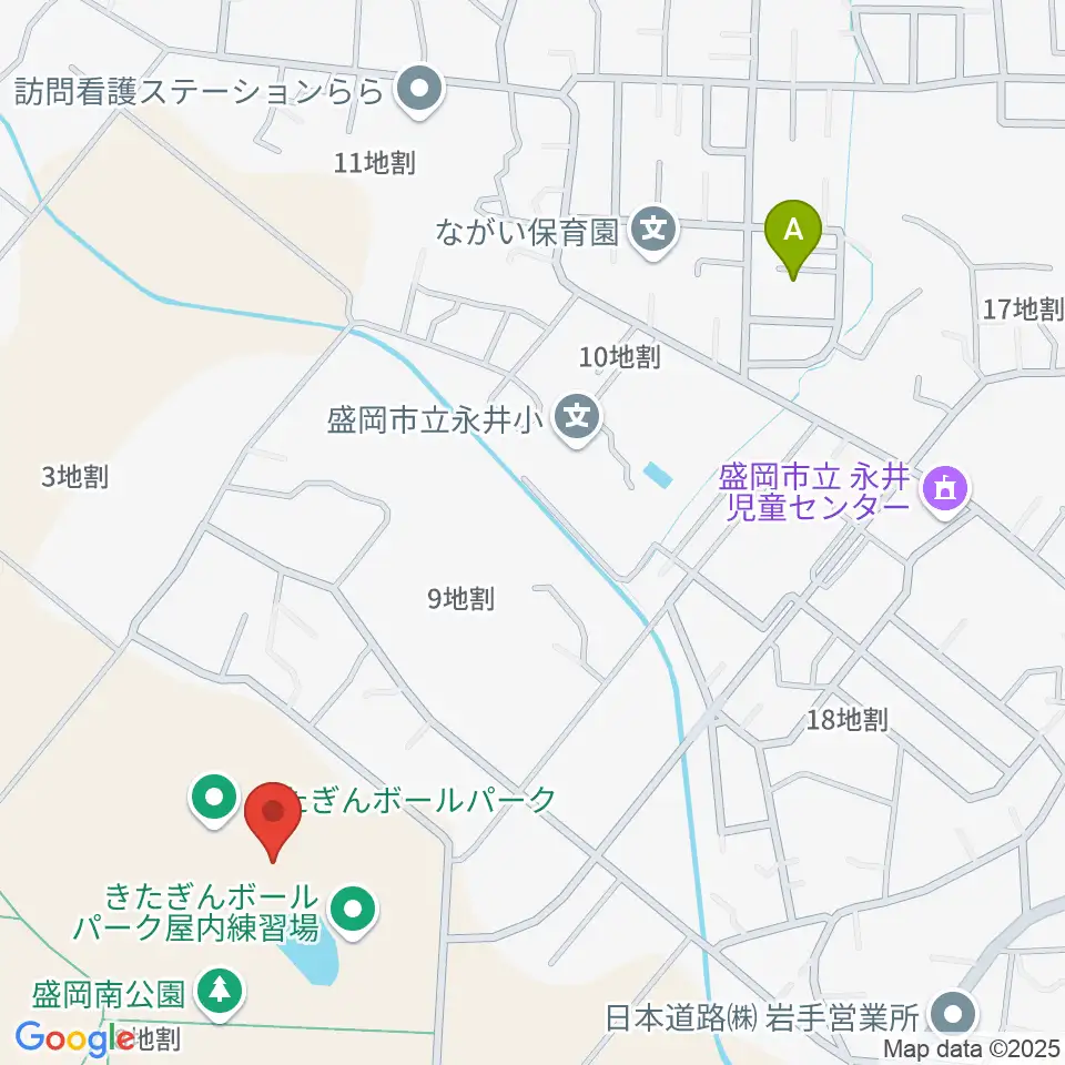きたぎんボールパーク周辺のホテル一覧地図