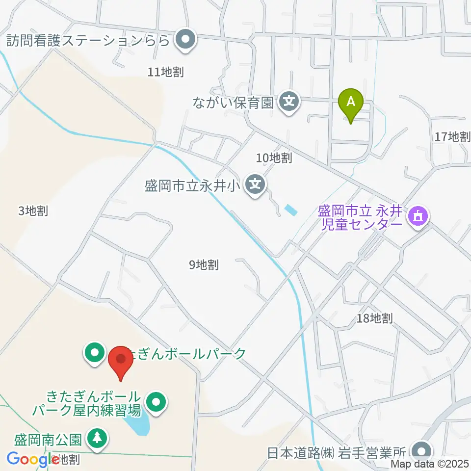 きたぎんボールパーク周辺のホテル一覧地図