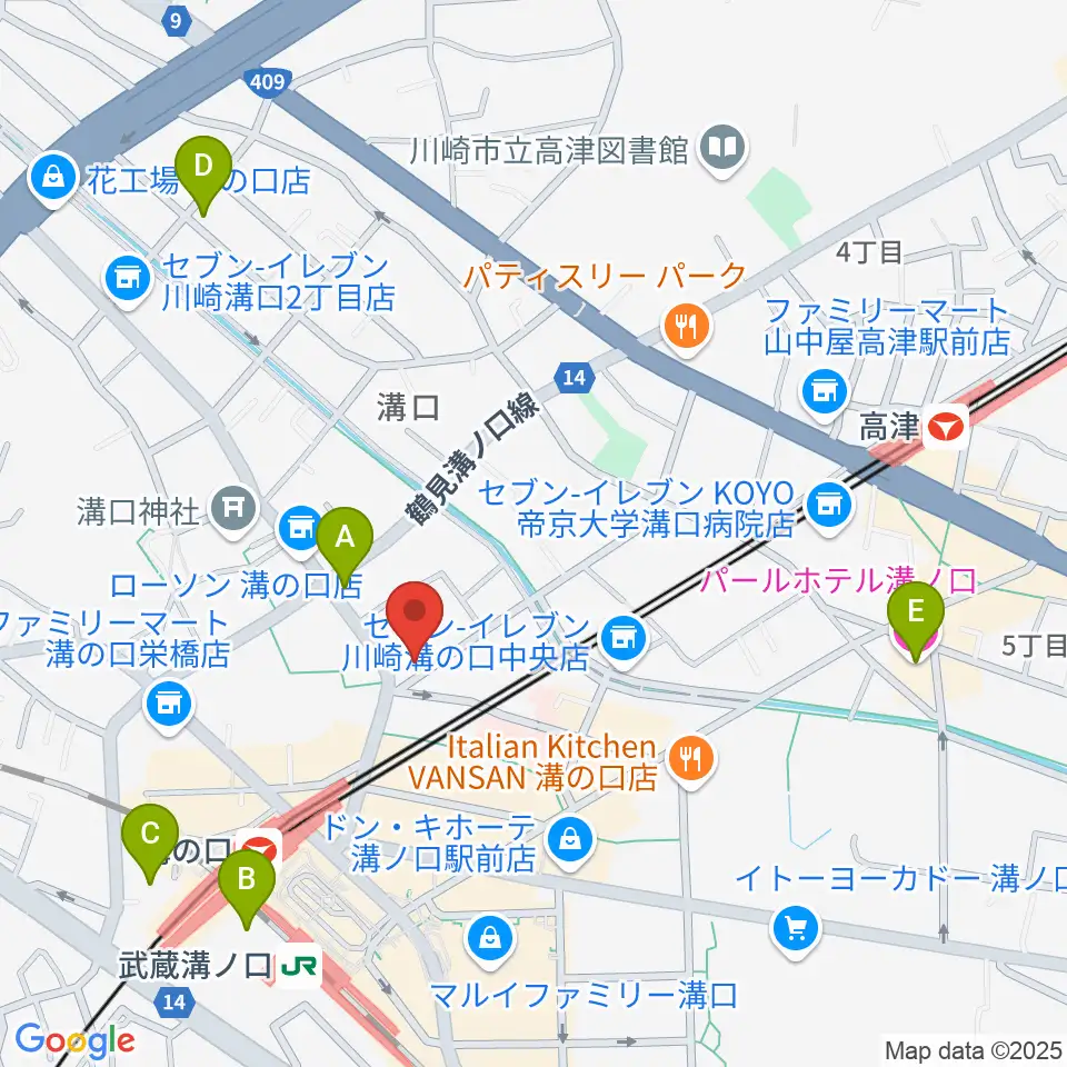 スタジオニド溝の口店周辺のホテル一覧地図