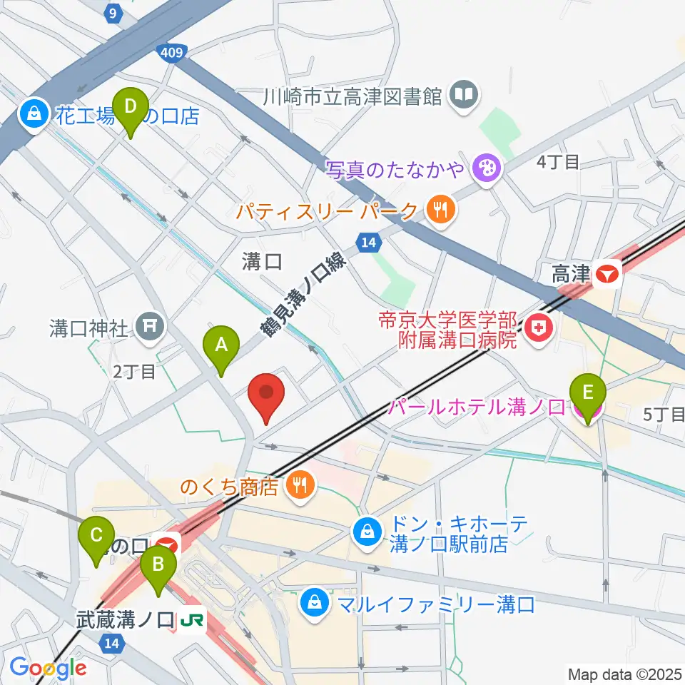 スタジオニド溝の口店周辺のホテル一覧地図