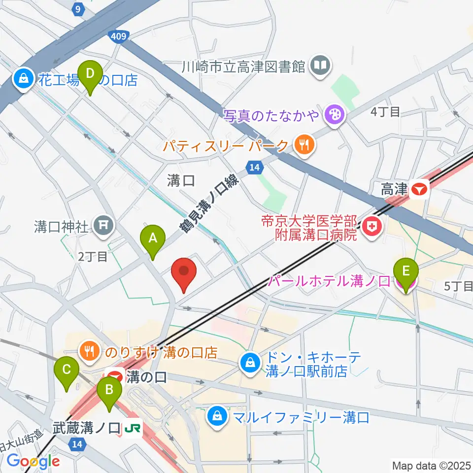 スタジオニド溝の口店周辺のホテル一覧地図