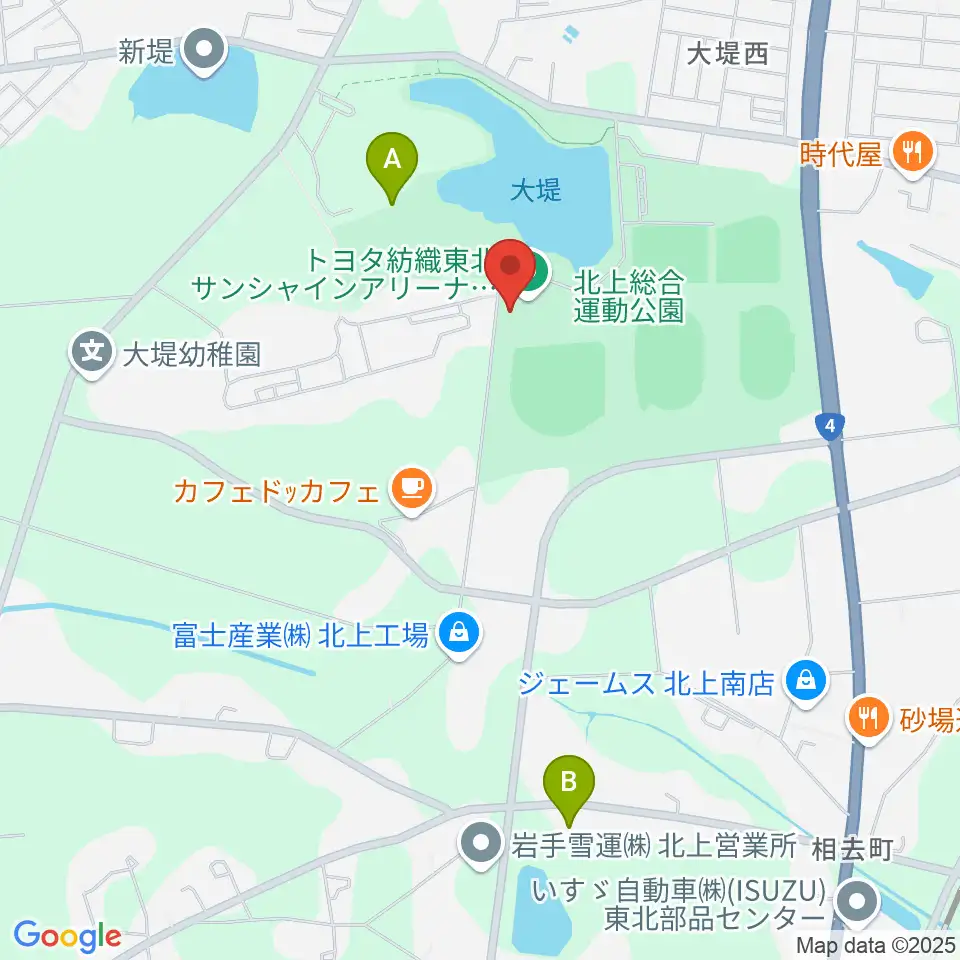 トヨタ紡織東北サンシャインアリーナ周辺のホテル一覧地図