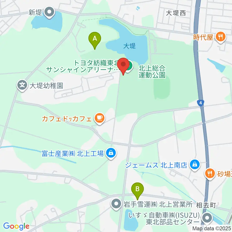 トヨタ紡織東北サンシャインアリーナ周辺のホテル一覧地図