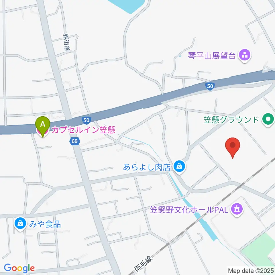桐生大学グリーンアリーナ周辺のホテル一覧地図