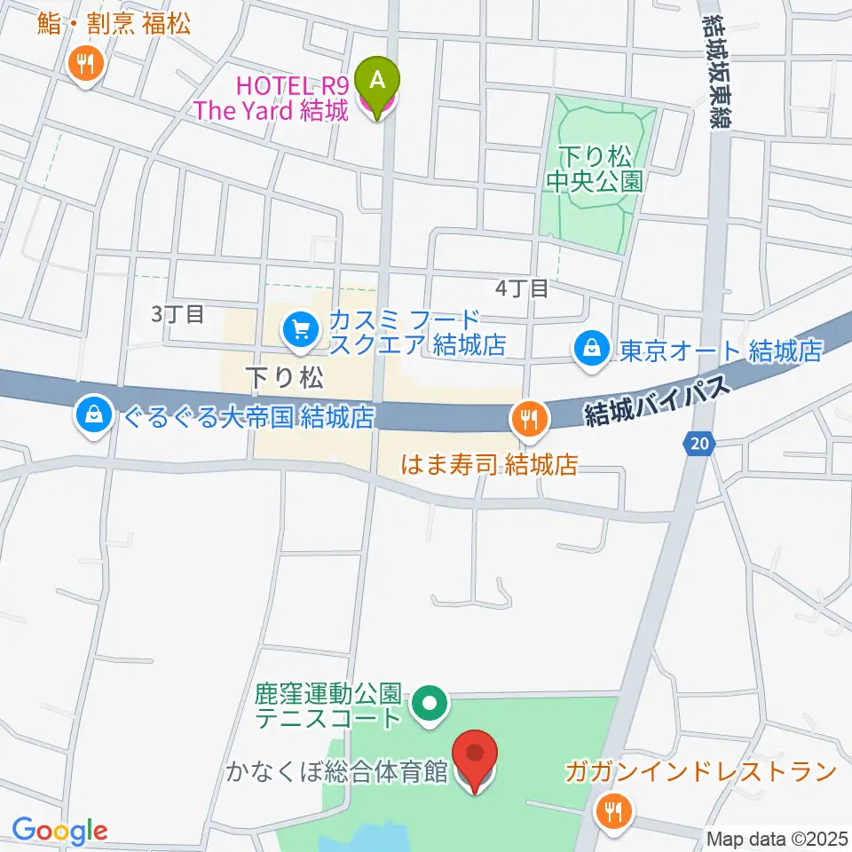 かなくぼ総合体育館周辺のホテル一覧地図