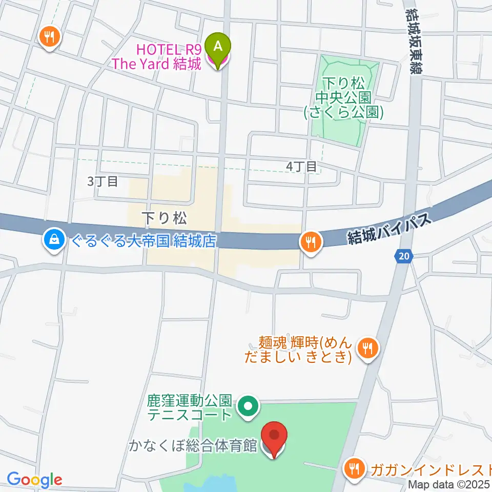 かなくぼ総合体育館周辺のホテル一覧地図