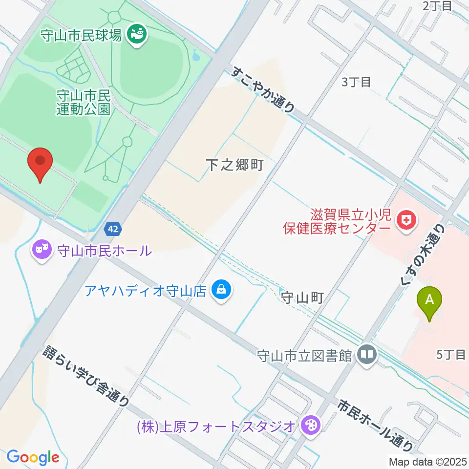 守山市民体育館周辺のホテル一覧地図