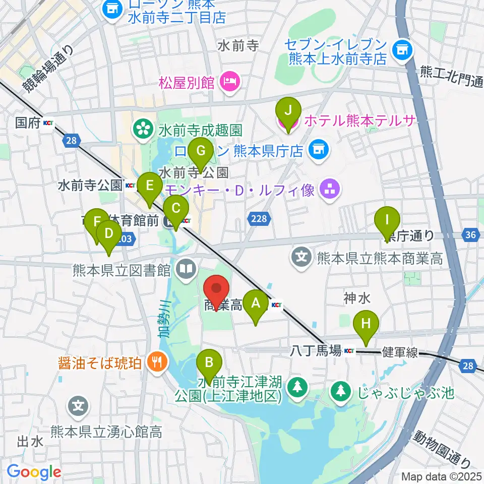 ナースパワーアリーナ周辺のホテル一覧地図