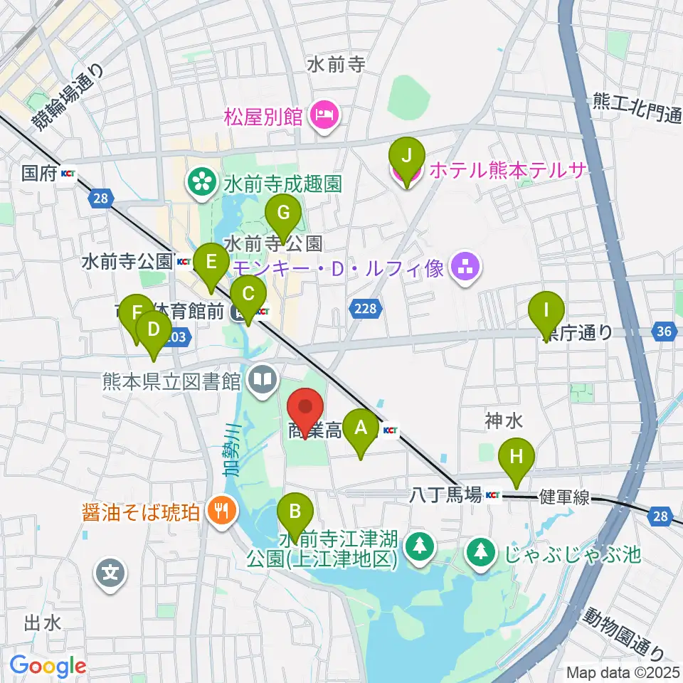 ナースパワーアリーナ周辺のホテル一覧地図