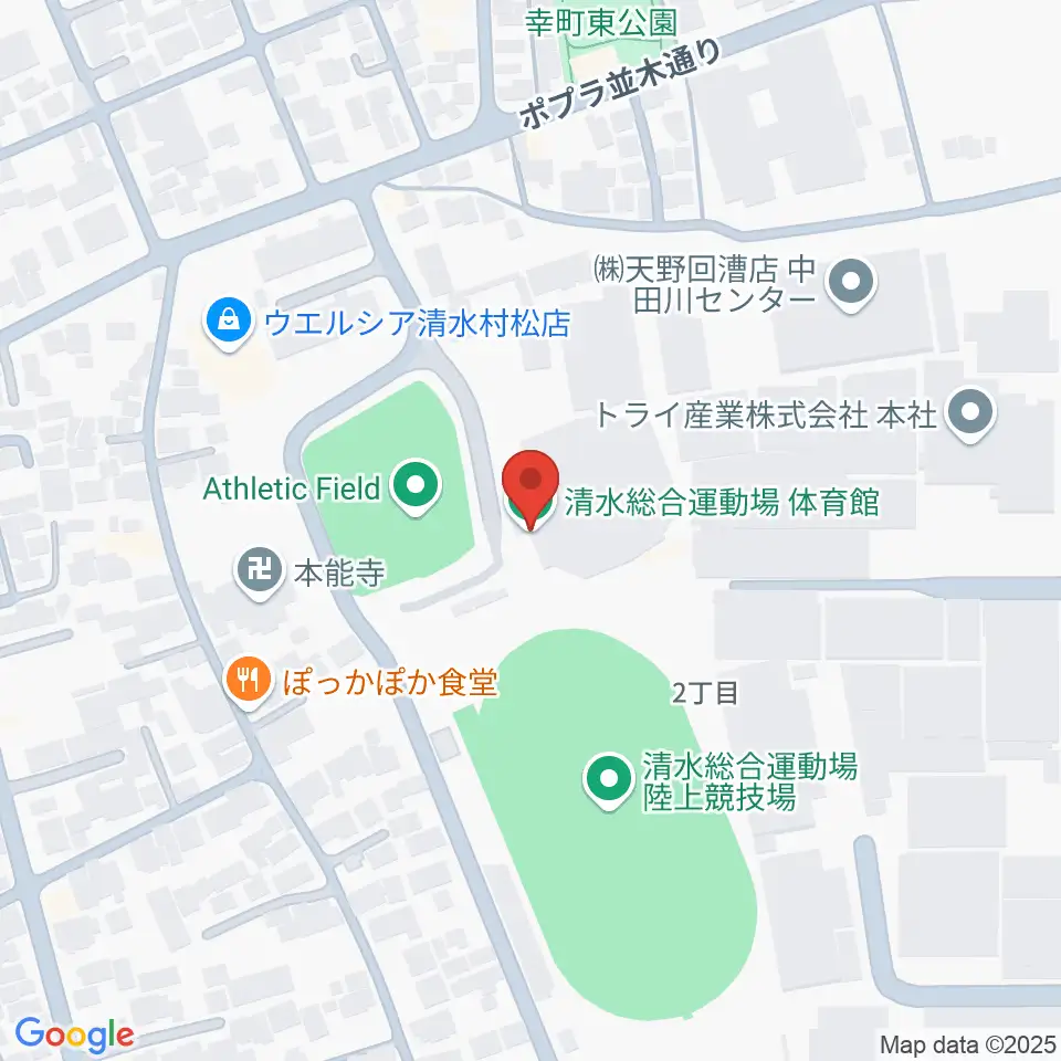 清水総合運動場体育館周辺のホテル一覧地図