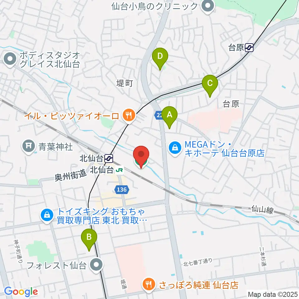 本山製作所青葉アリーナ・仙台市武道館周辺のホテル一覧地図