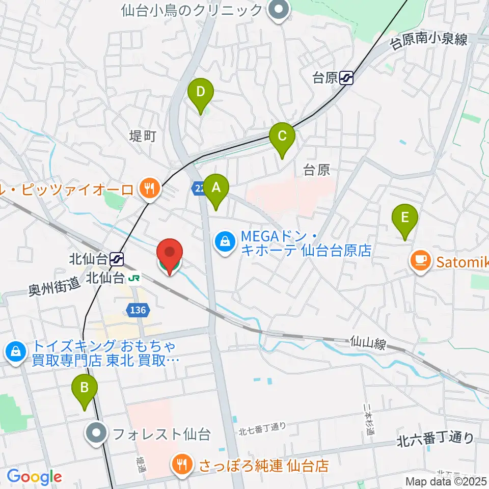 本山製作所青葉アリーナ・仙台市武道館周辺のホテル一覧地図