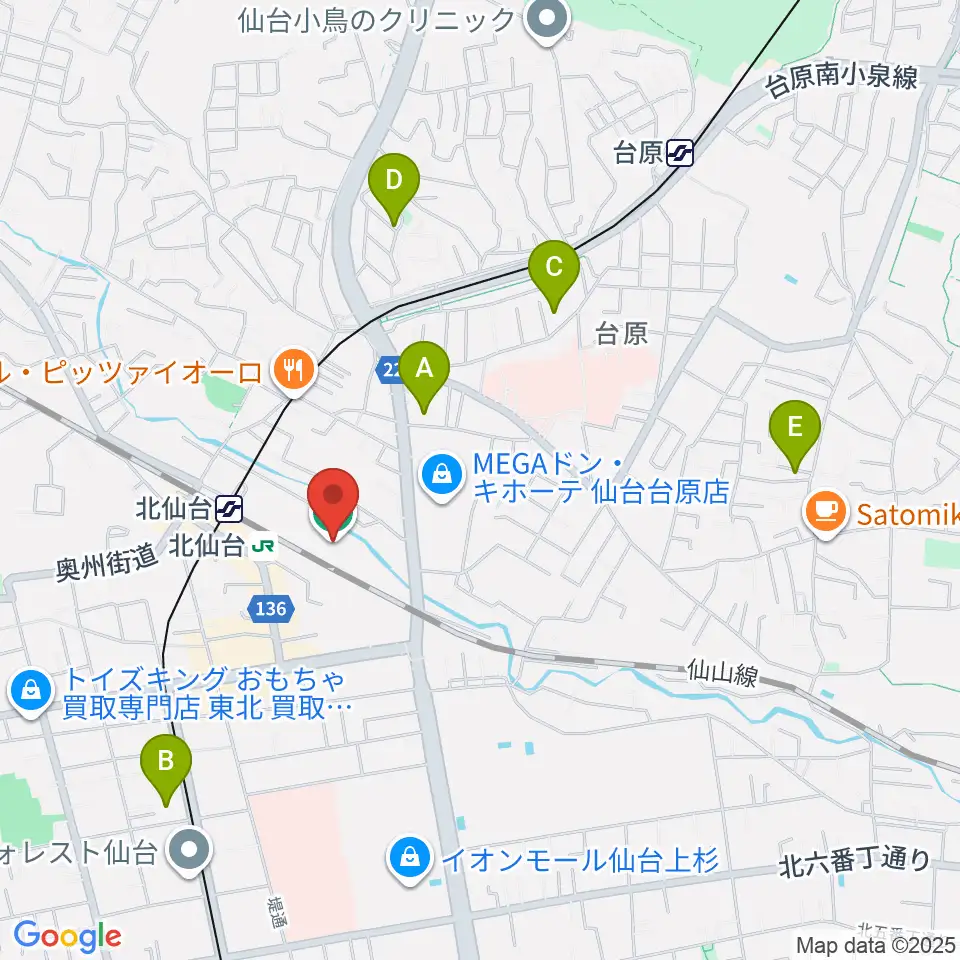 本山製作所青葉アリーナ・仙台市武道館周辺のホテル一覧地図