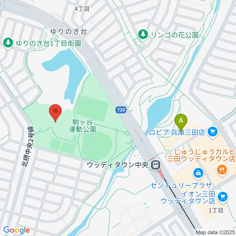 駒ケ谷運動公園体育館周辺のホテル一覧地図