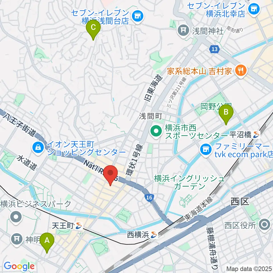 天王町スタジオオリーブ周辺のホテル一覧地図