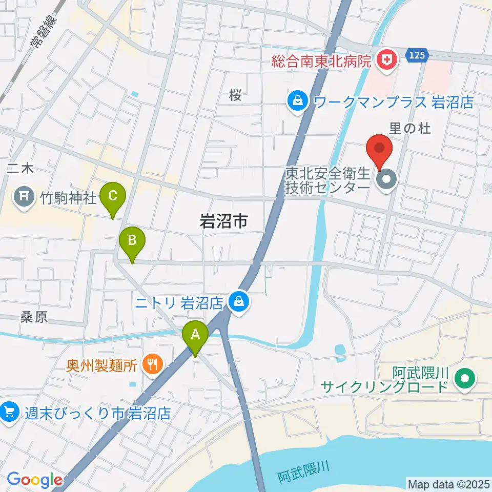 岩沼市総合体育館ビッグアリーナ周辺のホテル一覧地図
