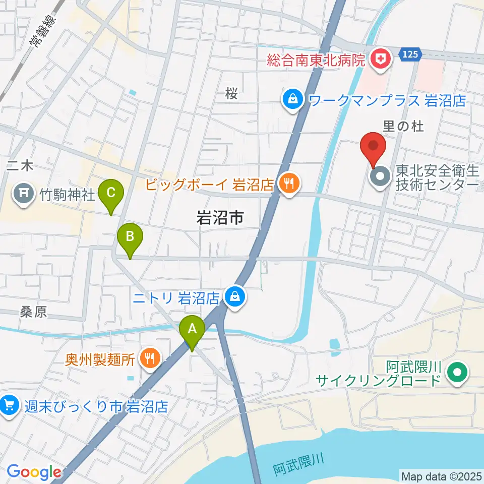 岩沼市総合体育館ビッグアリーナ周辺のホテル一覧地図