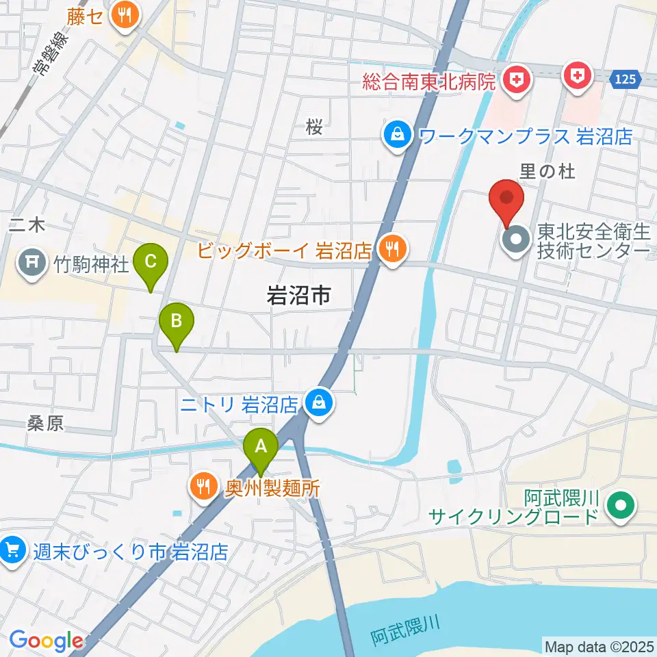 岩沼市総合体育館ビッグアリーナ周辺のホテル一覧地図