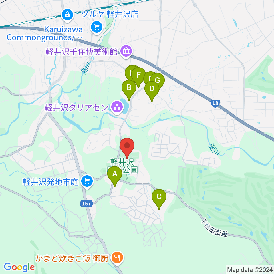 風越公園総合体育館周辺のホテル一覧地図