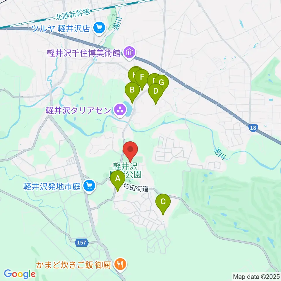 風越公園総合体育館周辺のホテル一覧地図