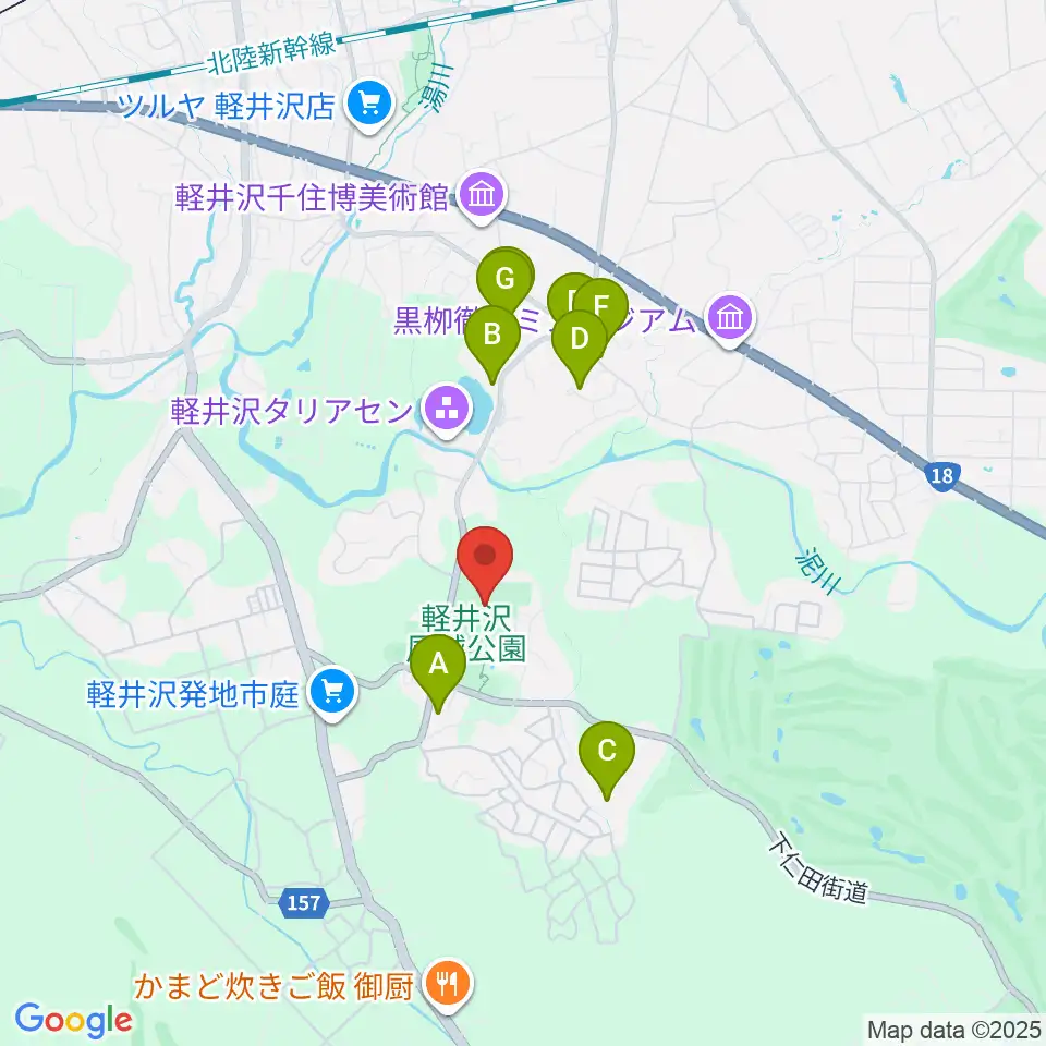 風越公園総合体育館周辺のホテル一覧地図
