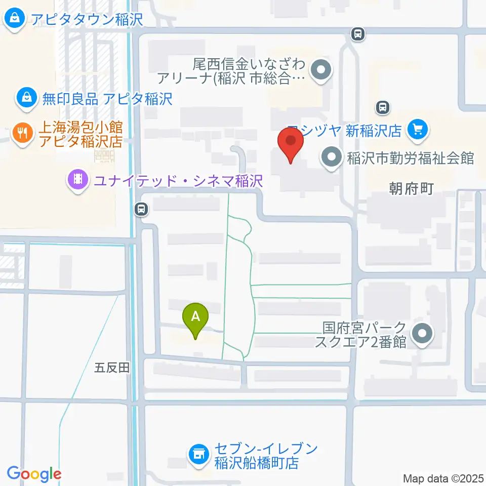尾西信金いなざわアリーナ周辺のホテル一覧地図