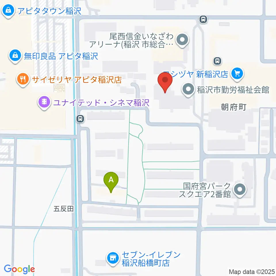 尾西信金いなざわアリーナ周辺のホテル一覧地図
