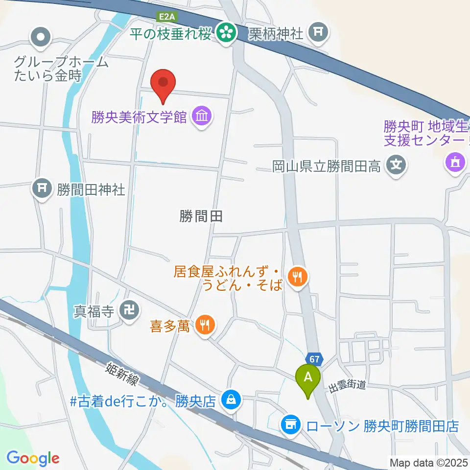 勝央文化ホール周辺のホテル一覧地図