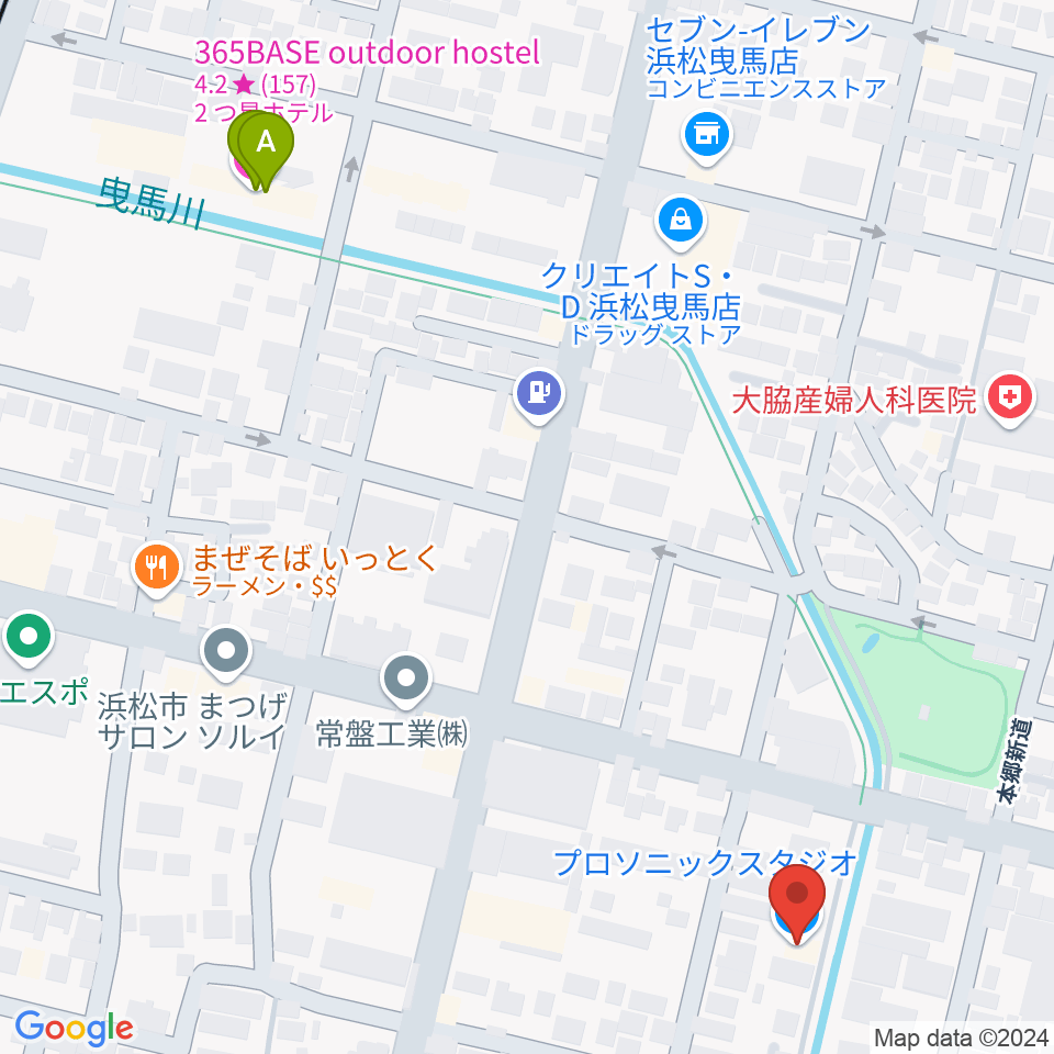 新津プロソニックスタジオ周辺のホテル一覧地図