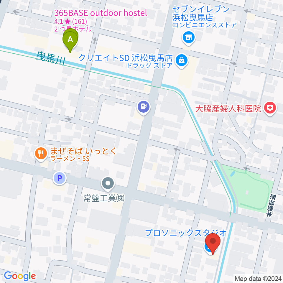 新津プロソニックスタジオ周辺のホテル一覧地図