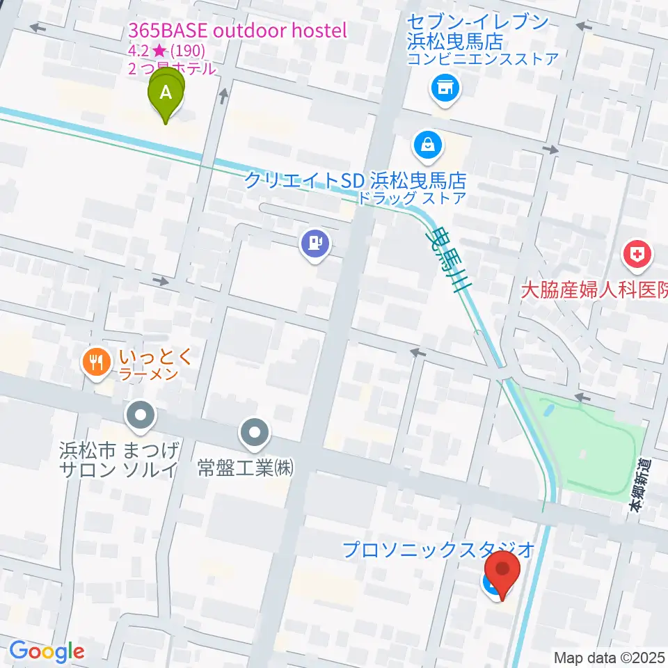 新津プロソニックスタジオ周辺のホテル一覧地図