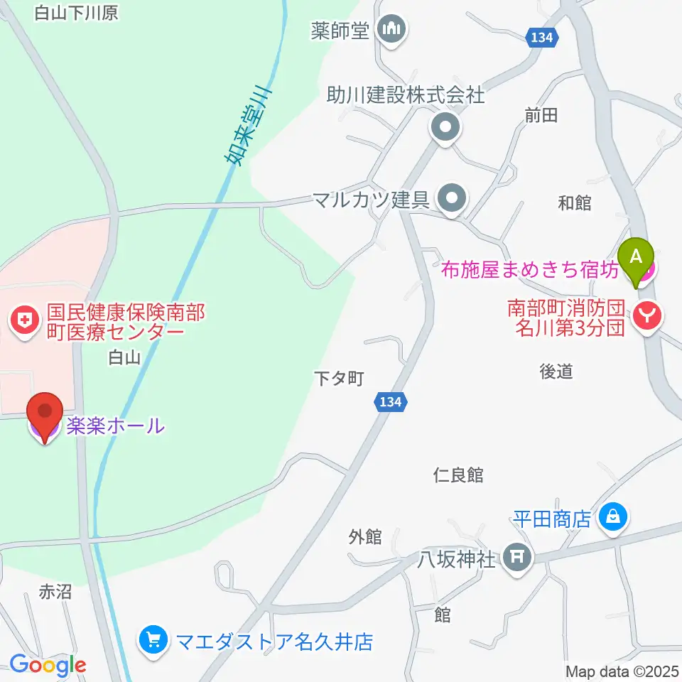 南部町立町民ホール 楽楽ホール周辺のホテル一覧地図