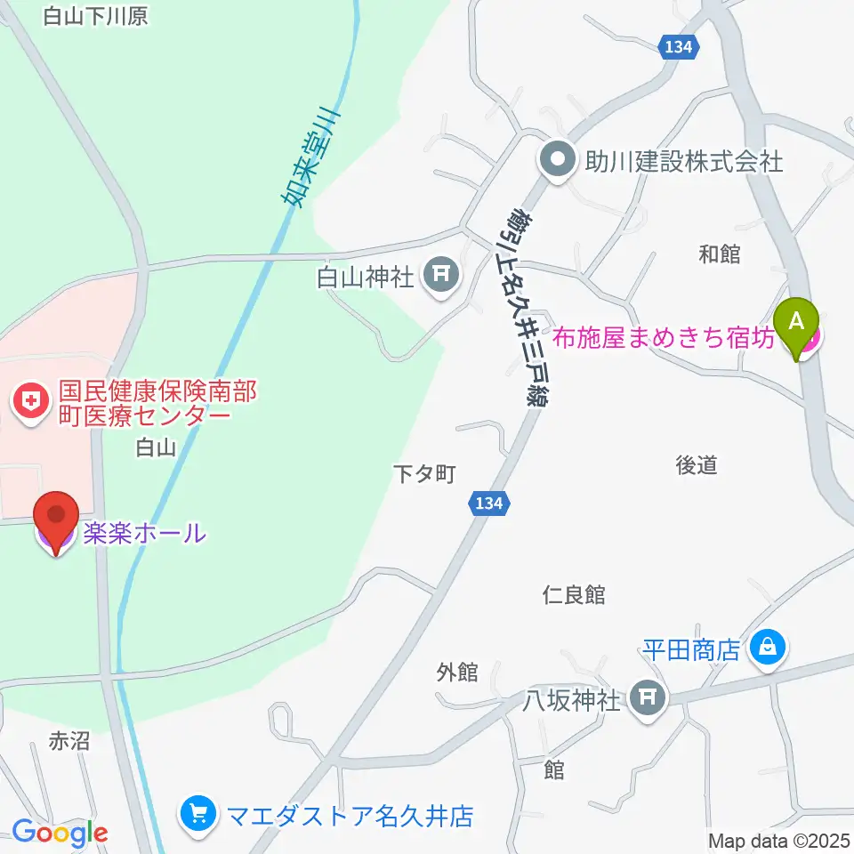 南部町立町民ホール 楽楽ホール周辺のホテル一覧地図