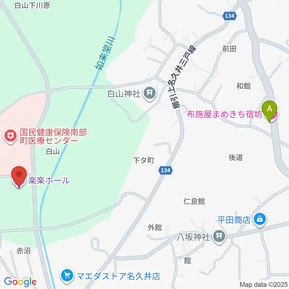 南部町立町民ホール 楽楽ホール周辺のホテル一覧地図